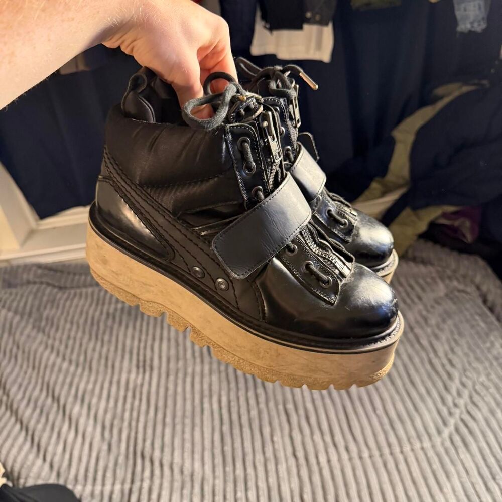 Y2K Grunge Chunky Fenty x Puma Wmns Sneaker Boot Strap 'Black' Size 6.5
